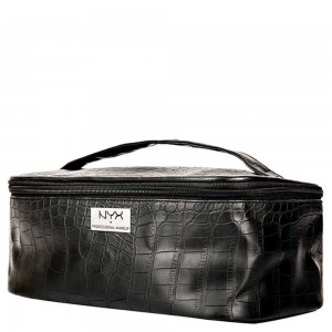 NYX Black Croc Zipper Case 